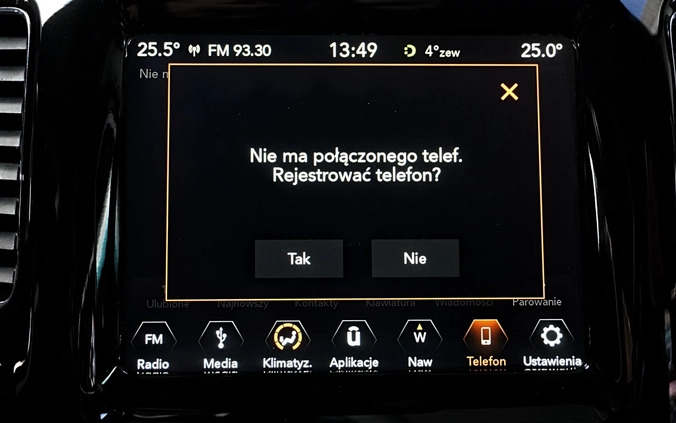 Jeep Compass cena 94900 przebieg: 44000, rok produkcji 2019 z Nowe Brzesko małe 742